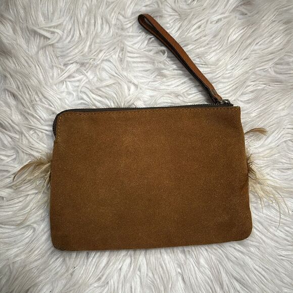 Patricia Nash Suede and Leather Cassini Feather and Studded Wristlet - Picture 4 of 14